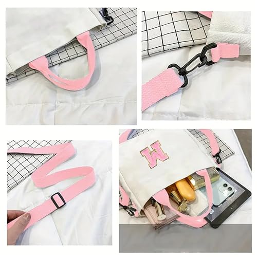 Crossbody Bag for Girls Initial Canvas Travel Messenger Bag Letter Birthday Present Teen Girls Holiday Present4