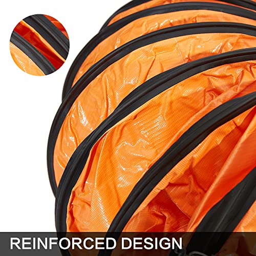Pvc Flexible Duct Hose, Hvac Duct Hosing Flame Retardant For Ventilator Utility Blower Fan With Adjustable Rope And D-Ring, Easy Storage (10Inx16Ft) #TOP5