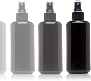 Infinity Jars 200 Ml (6.7 fl oz)Black Ultraviolet Glass Fine Mist Spray Bottle Cleaning Products Refillable Containers Hom...