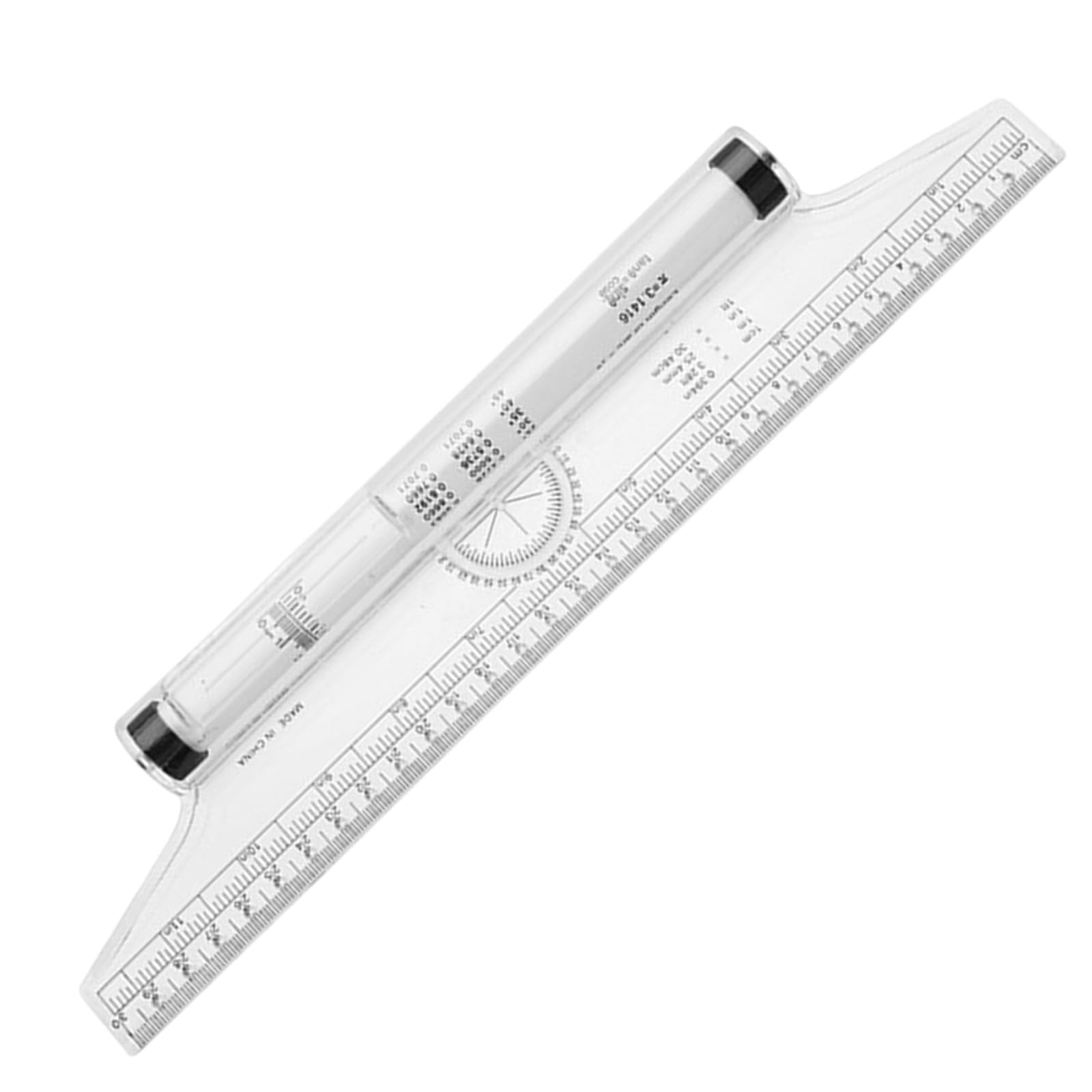 QIHAWN 30cm Rolling Parallel Ruler, Metric & Imperial Scale for Drafting