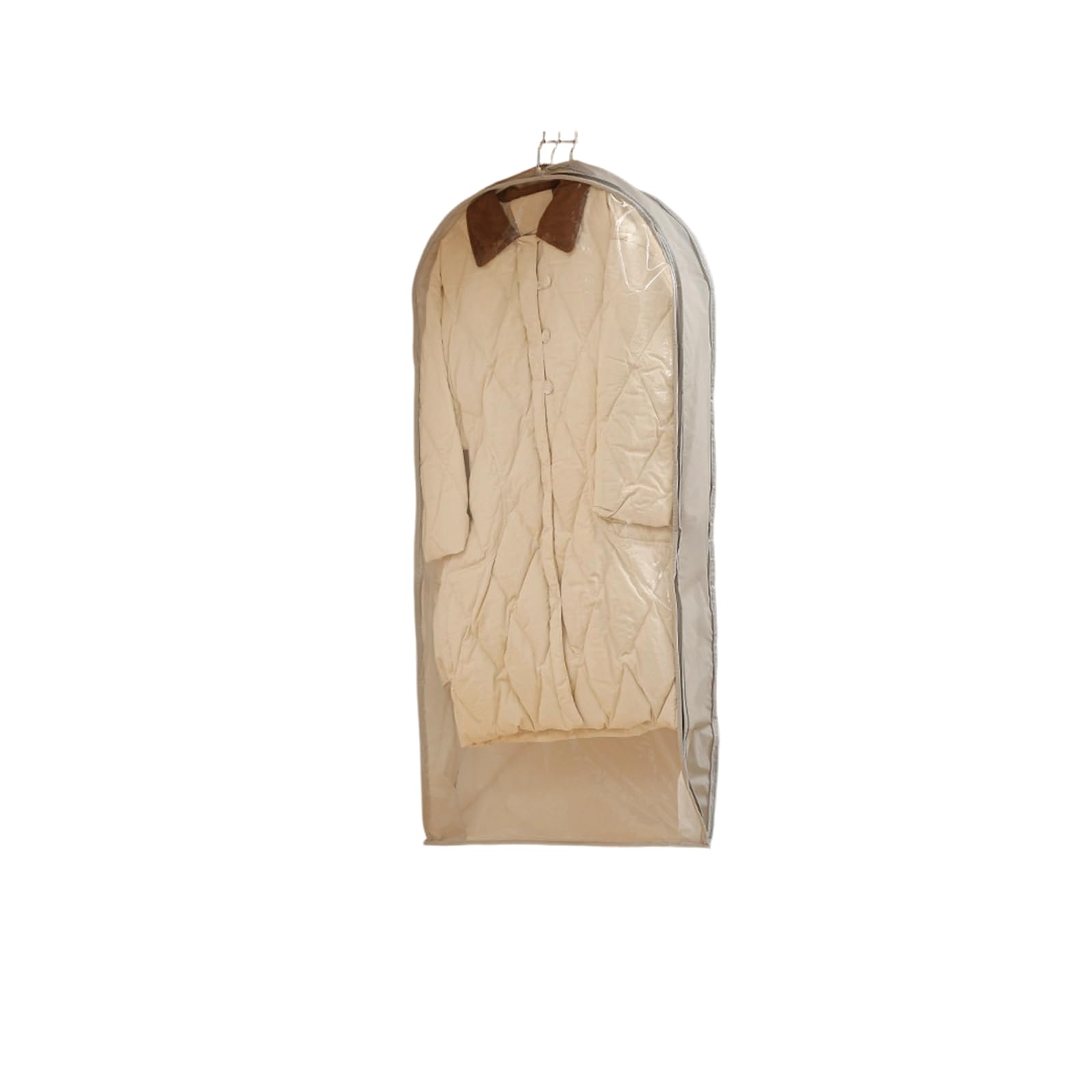 Transparent PEVA Garment Bag for Wardrobe & Travel, Compression Organiser with Visible Window, Home Storage Essential Compression Bag