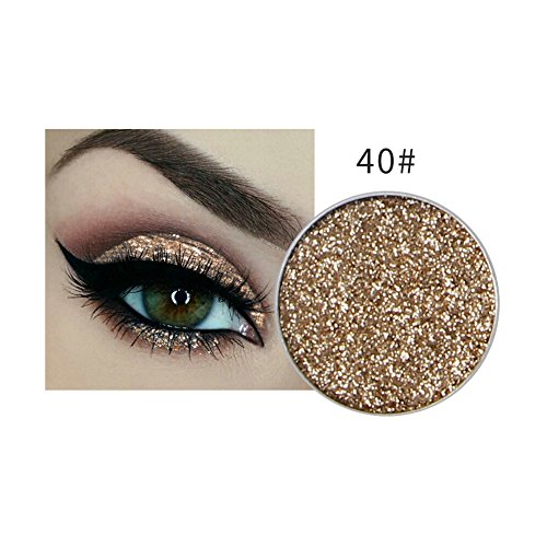 NICEFACE Sombras de Ojos Paletas de Sombras para Ojos Glitter con Lentejuelas Minis para Maquillaje de Fiesta Sombras Multifuncionales para Labios y Uñas (40#)