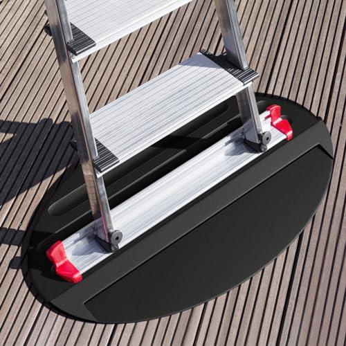 Anti-Rutsch-Leiter-Stop-Matte, 68,6 x 39,9 cm, rutschfestes Gummi-Stabilisator-Pad, rutschfeste Leitern, Hilfsstopper, Bodenschutz, Trittleiter, Teleskop-Zubehör (schwarz)