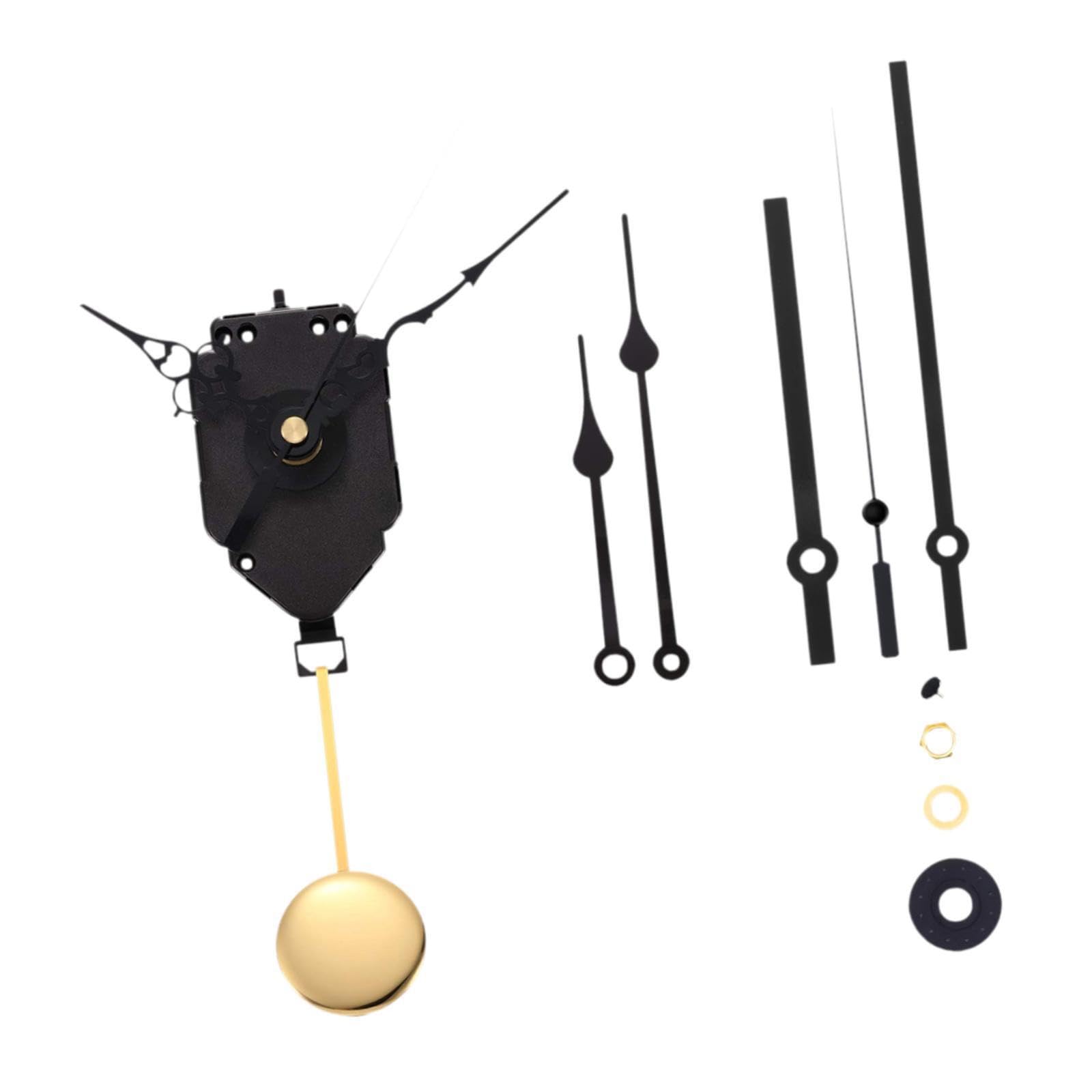 TWISAXC Metal Pendulum Wall Clocks Craft Clocks Wooden for Creative Decor Fix Replacement Kit Pendulum Clock Movement, Style D