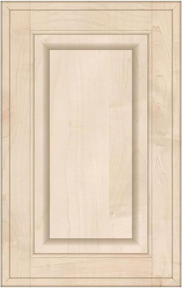 Kendor Unfinished Paint-Grade Maple Square Raised Panel Cabinet Door, 19H x 12W