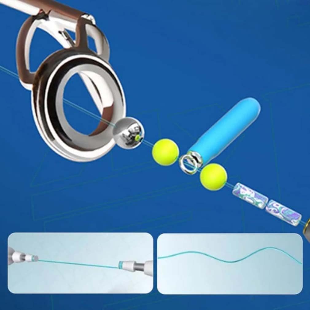 Kit de pêche au Flotteur Automatique, kit de Ligne de pêche pré-montée de 100 m avec Flotteur Automatique, kit de pêche Sensible avec matériel Complet, de Nuit en Eau Douce
