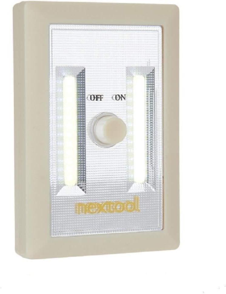 nextool Battery Operated Adjustable Brightness LED Night Lights, 200 Lumen Cordless COB LED Light Switch, Wall Wireless Mount Under Cabinet, Tap Light, Shelf, Closet, Garage,12 Pack, Cream Color