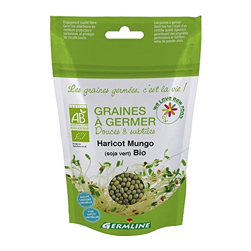 Germ'Line - Graines À Germer Bio Haricot Mungo Soja Vert 200G - Vendu par unité