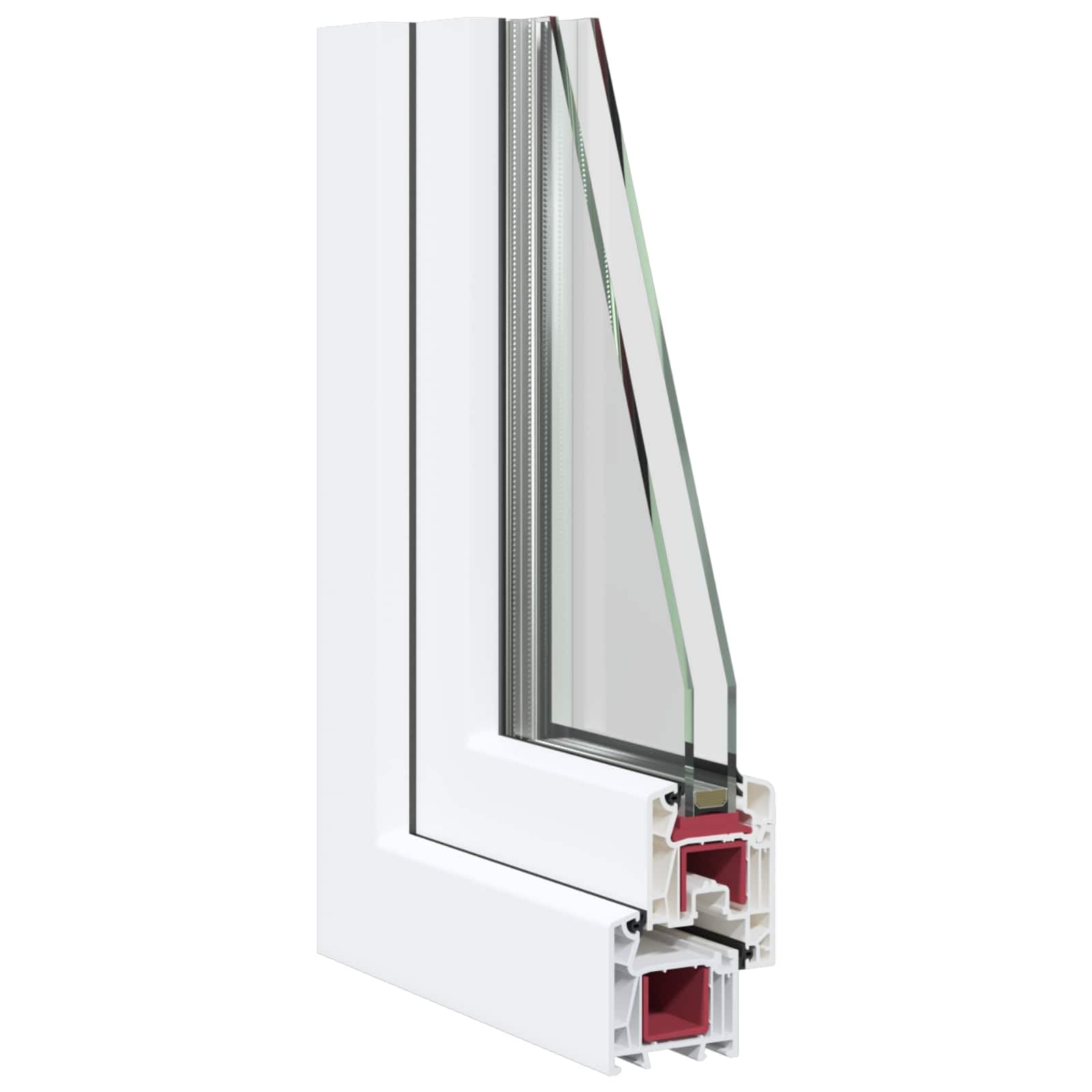 vidaXL Ventana de sótano RISOR 60 x 80 cm PVC y Vidrio Blanco, Sótano, Aislante Térmico Moderno y Duradero para Ventanas Eficientes, Accesorios de Vidrio PVC Aislantes