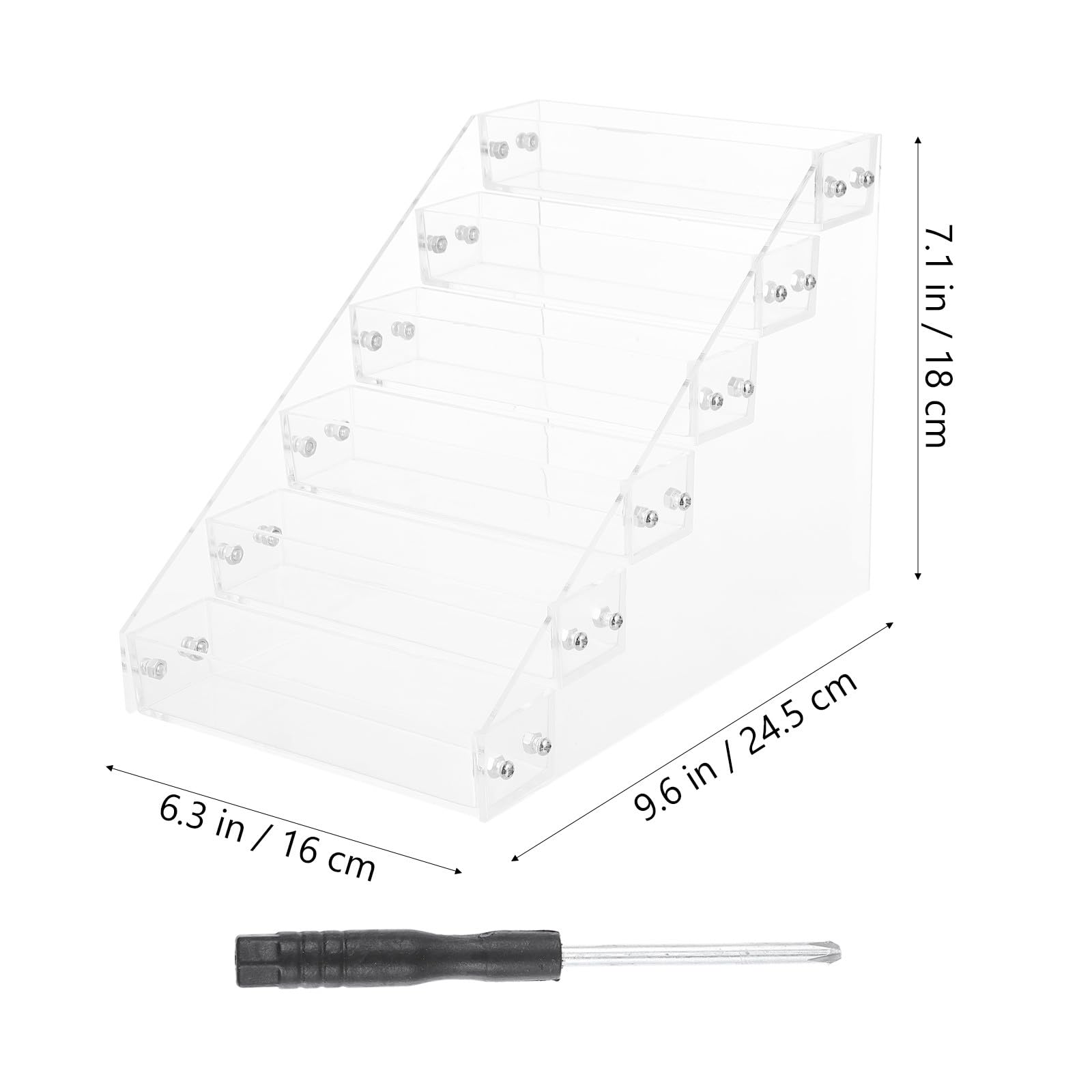 DOITOOL Organizer per Smalti per Unghie in Acrilico Trasparente a Livelli, Supporto Semplice e Moderno per Cosmetici da Tavolo in Camera da Letto