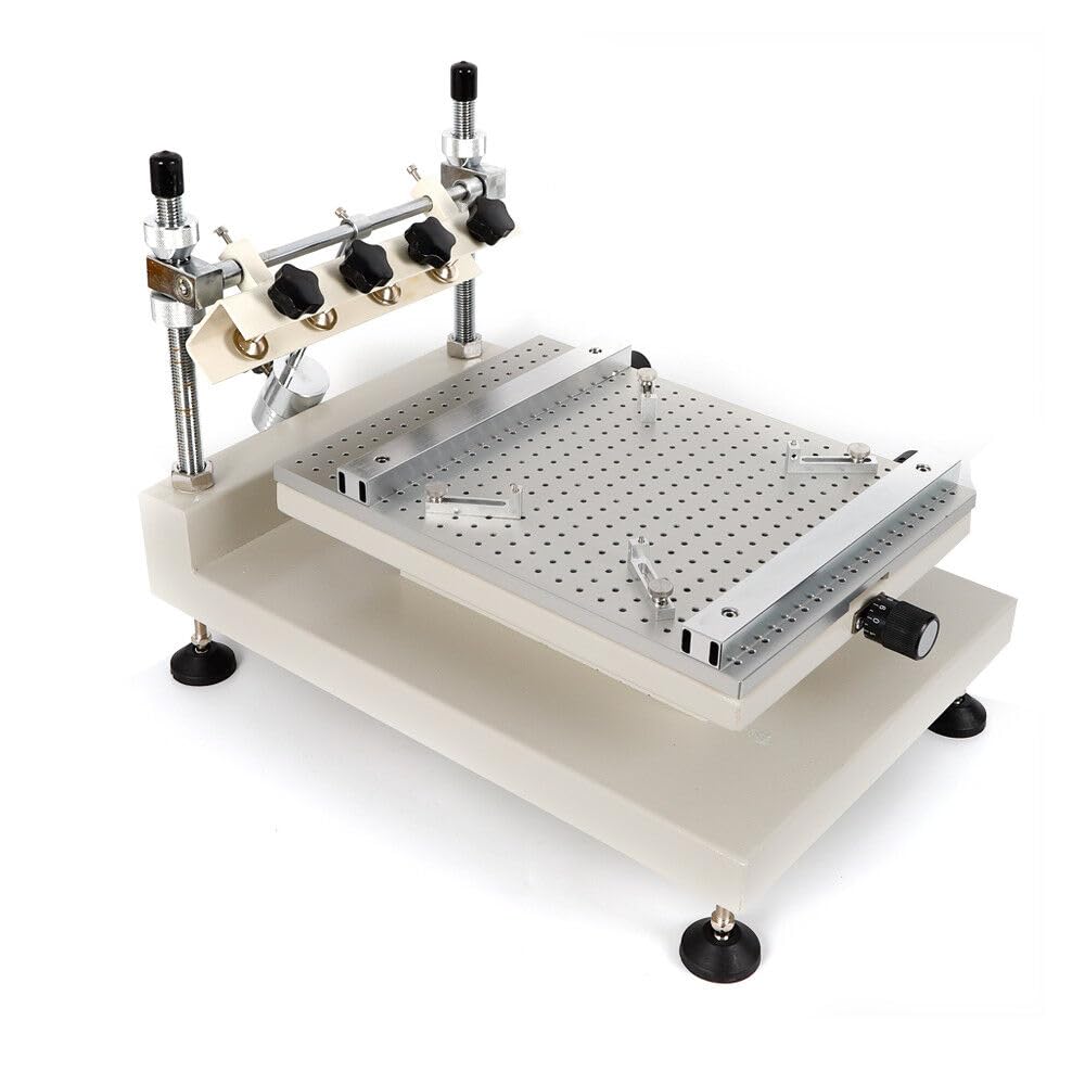 3040 Solder Paste Printer,300 * 400mm High Precision SMT PCB Stencil Printing Machine Manual Stencil Printer Platform Machine Height Adjustable for Advertisement Craft Printing Industry