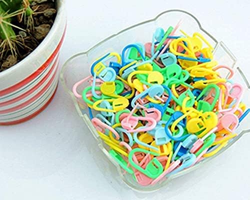 100PC Mix Color Knitting Stitch Counter Crochet Locking Stitch Markers Stitch Needle Clip Knitting Crochet Markers (100) - 5