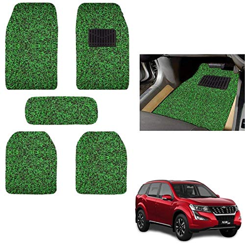 Cabix 12 mm Anti Skid Curly Car Noodle/Grass Mat for Mahindra XUV500