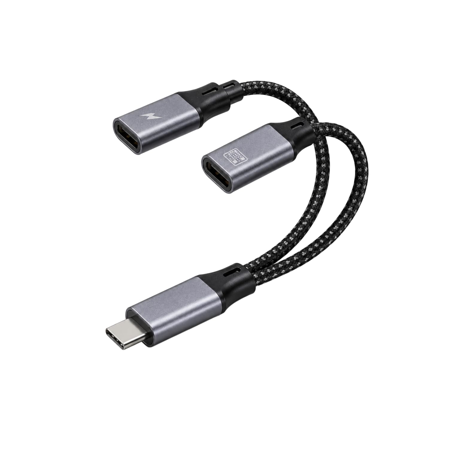 2-in-1 USB-C Splitter, Dual Type-C Female Port Adapter with Braided Cable + Aluminum Shell, Supports Simultaneous Charging + Data Transfer for Phone, Tablet, Laptop - Plug and Play-image-31