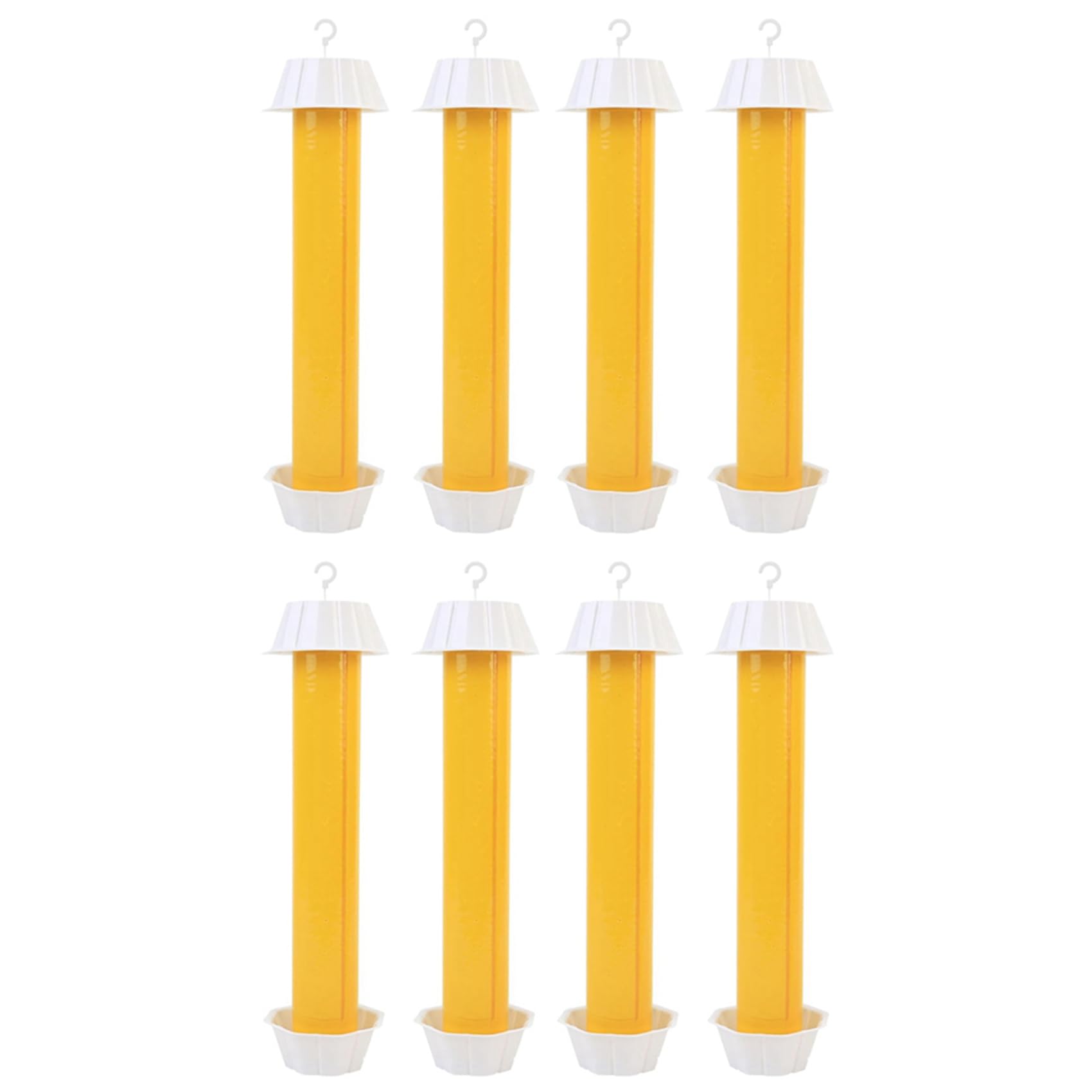 Hndhbfgrt 8X Hanging Sticky Fly Traps, Disposable Sticky Fly Traps for Outdoors Indoors to Control House Flies, Moths