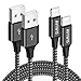 Produktbild AVIWIS Phone Ladekabel [2Pack 1M] Zertifiziert Phone Kabel Nylon USB Phone Ladekabel Kompatibel für Phone 11, 11 Pro, 8, 8 Plus, 7, 7 Plus, 6s, 6s Plus, 6, 6 Plus, 5s, 5c, 5 - Schwarz