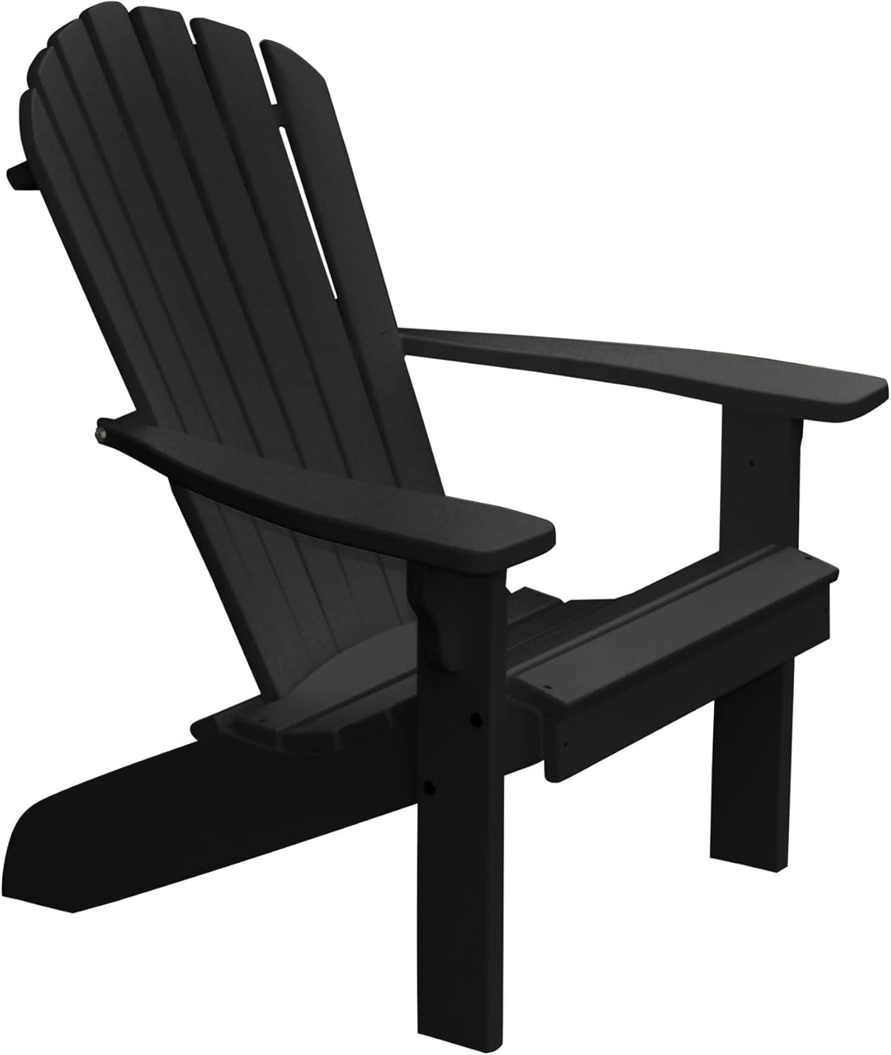 Furniture Barn USA Poly Fanback Adirondack Chair, Black