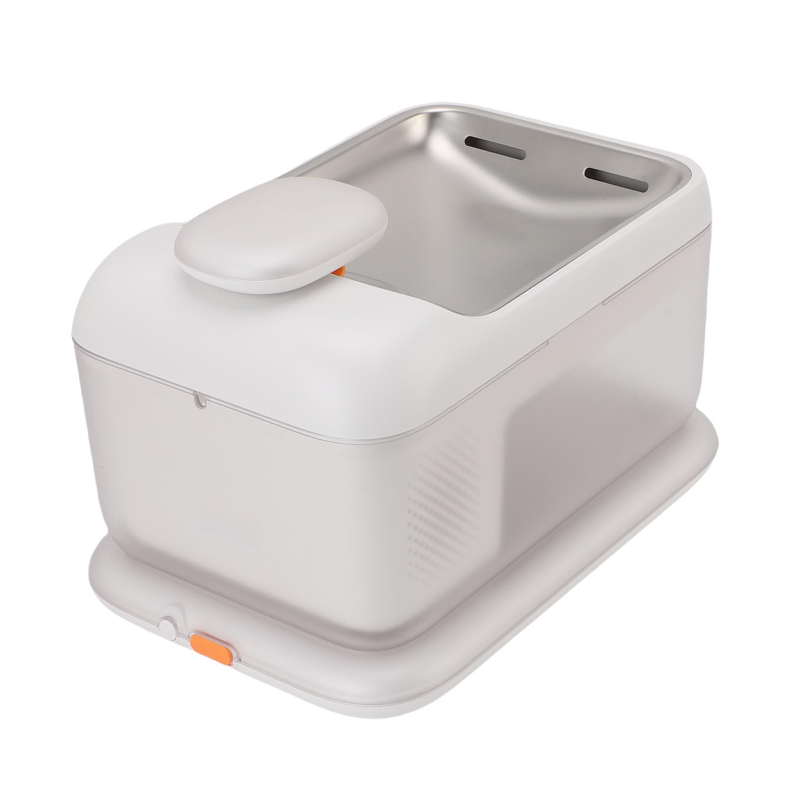 Pssopp Fuente de Agua para Gatos Dispensador de Agua Inteligente para Mascotas de Acero Inoxidable con Bomba Inalámbrica Gran Capacidad Tazón para Beber de Flujo Suave y Silencioso para Gatos Perros