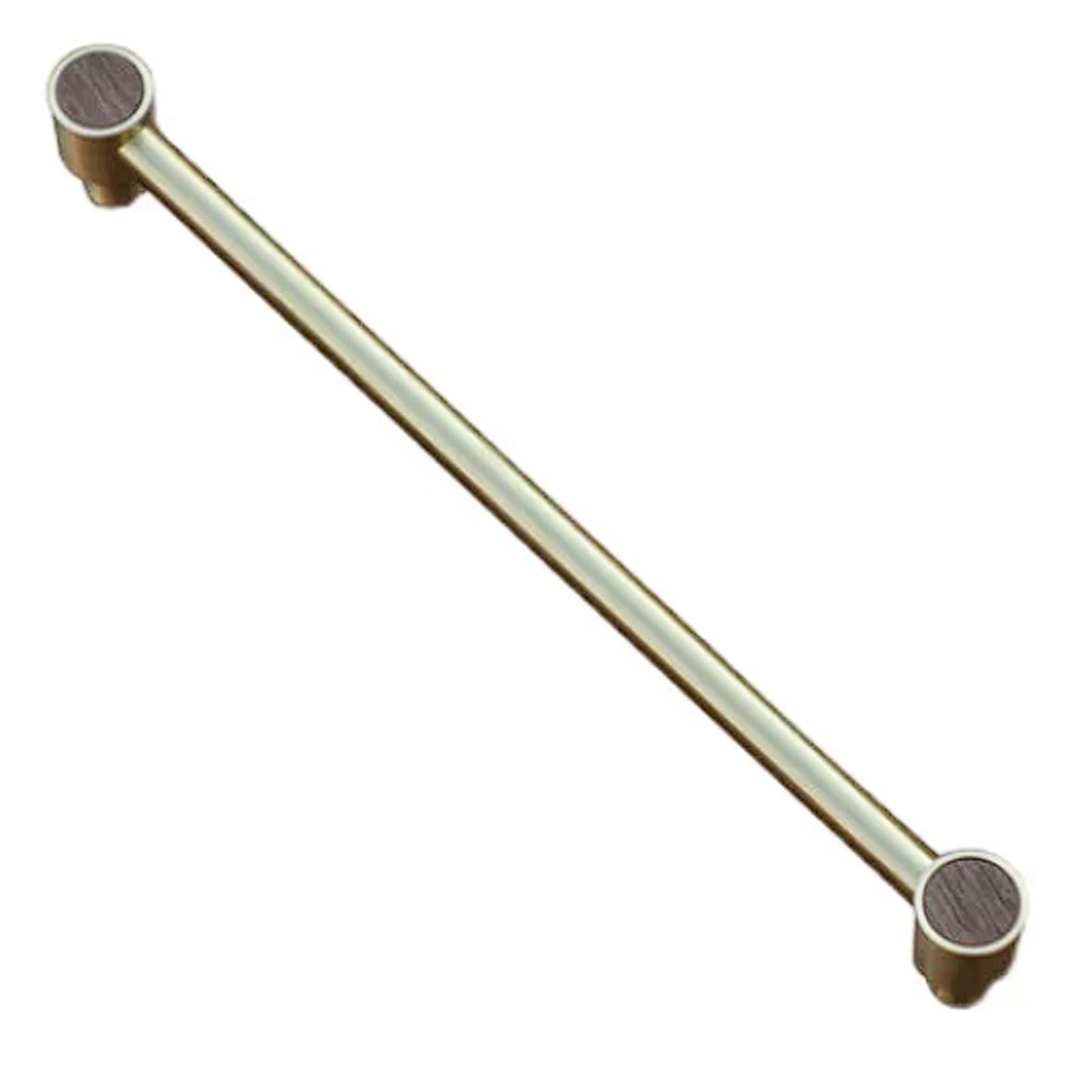 CHENHOJU Double Hole Design Cabinet Pulls Antique Silver Finish, Brass and Walnut Wood, Multiple Lengths for Drawers and Wardrobes Cabinet Pulls(17.8cm)