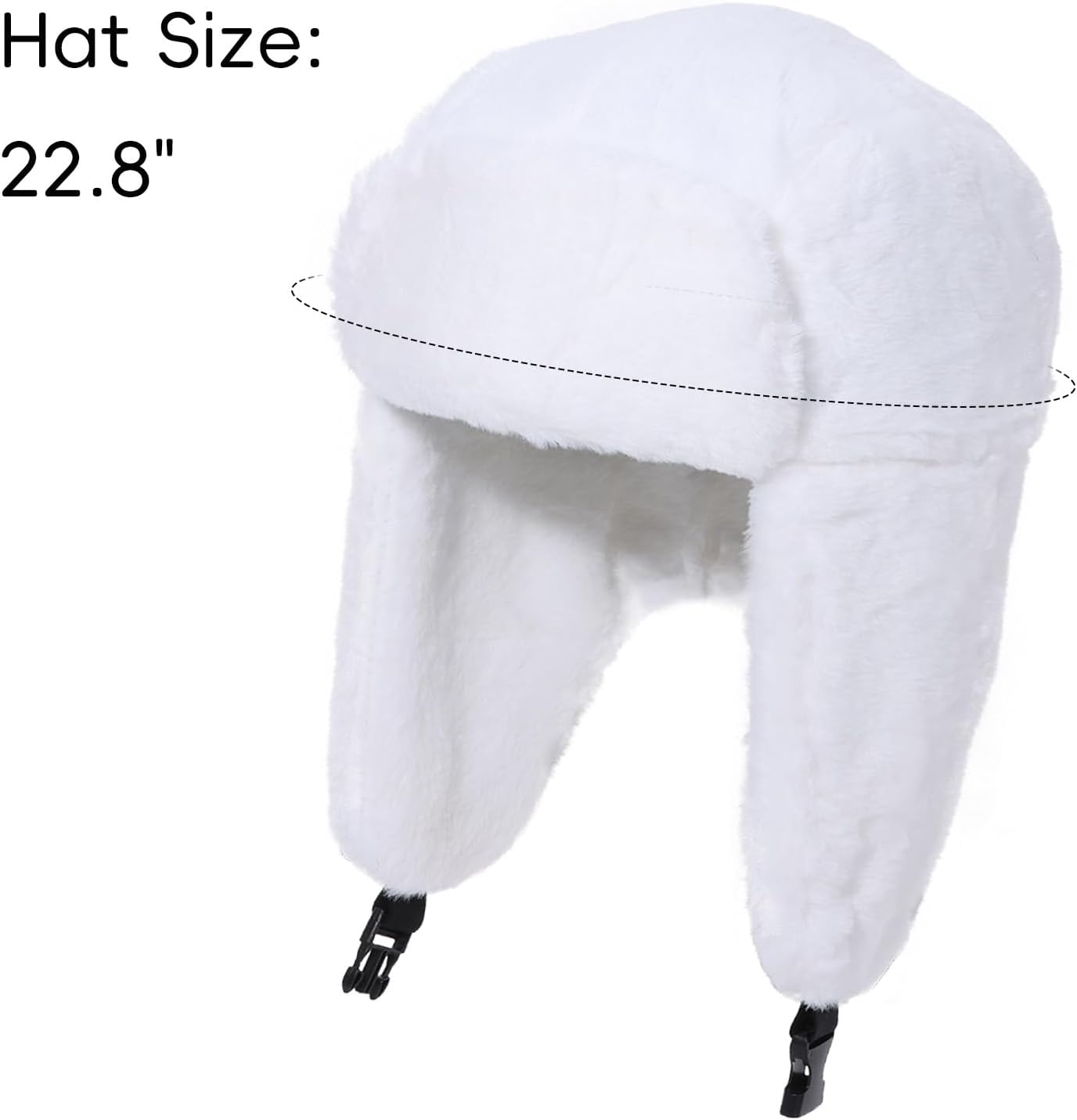 Freie Liebe Winter Ushanka Hats for Women Warm Faux Fur Trapper Hat with Earflaps Chin Strap for Cold Weather - Image 5