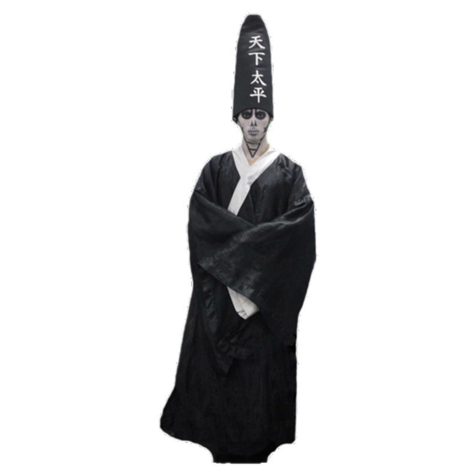 Oxxggkao Knit Specter Theme Clothing Black and White Impermanence Outfit for Halloween Celebration and Gatherings Themed Celebration Accessories