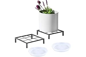 Sturdy 8" Metal Plant Stand: Perfect for Indoor and Outdoor Use