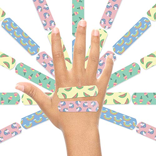 Image of Ouchie Non-Toxic Printed Bandages Double Combo (40 Pack) - Pink & Blue