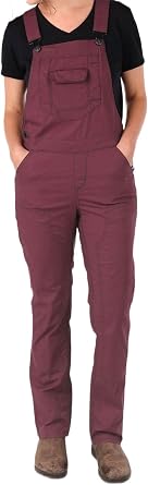 Dovetail Workwear Womens Freshley Overalls - Duck Bib, Straight Leg with Multi Pocket Utility Workwear