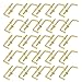 Aexit 31mm Length Home Hardware Copper Plated Self-Tapping Right-Angle L Shape Screw Hook 50pcs Model:37as177qo407