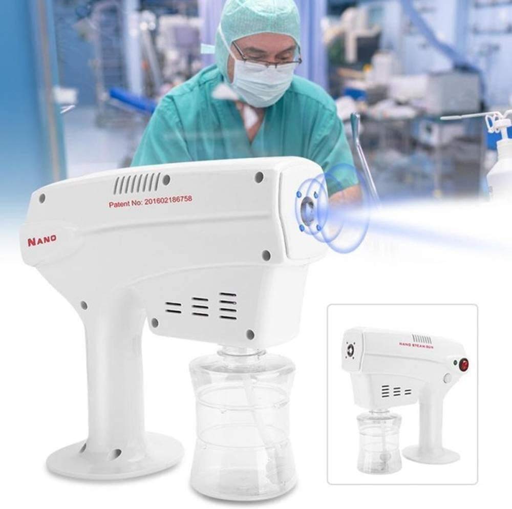 REMYS ULV Fogger, Disinfezione Medica Blu Light Nano Stew Spray Gun Electric ULV Spruzzatore Portatile Ultra Low Atomizer Disinfezione Spruzzatore per Ufficio, casa, Auto