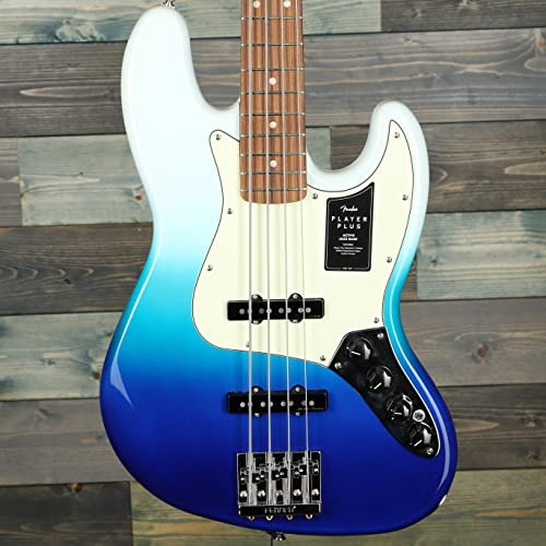 Player Plus Jazz Bass PF Belair Blue - Les Beatles, Paul McCartney, John Lennon, RIngo Starr, George Harrison Player Plus Jazz Bass PF Belair Blue