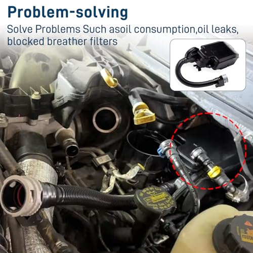 Image of Engine Oil Separator Assembly Compatible with 2011 2012 2013 2014 2015 2016 Ford F250 F350 F450 F550 Super Duty 6.7L Powerstroke Diesel PCV CCV Vent Valve Engine Crankcase DC3Z6A785C