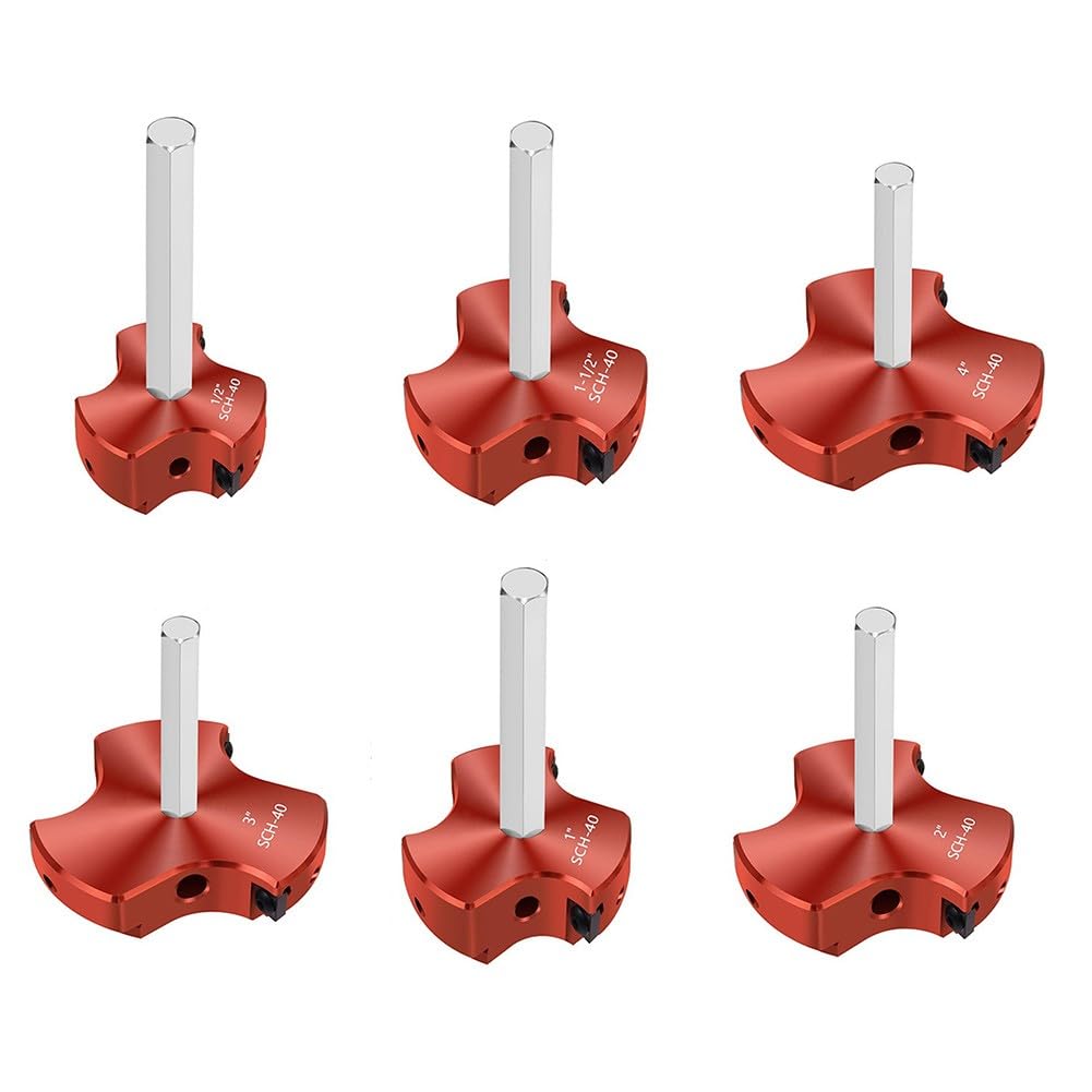 Alésoir de tuyau en PVC, outil d'alésoir de raccord de tuyau en alliage d'aluminium avec conception à triple lame pour raccords en plastique PVC CPVC et ABS Schedule 40 (1-1/2)