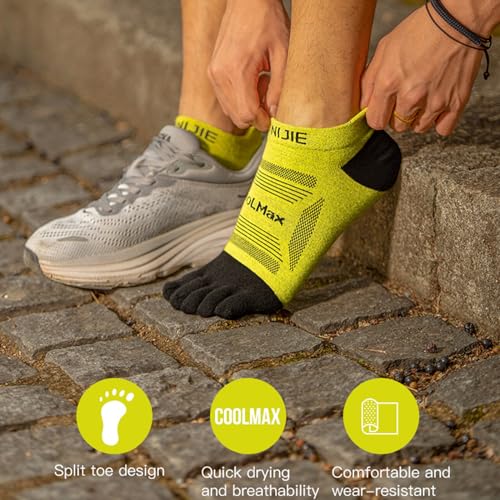 AONIJIE 3 Pack Toe Socks for Men and Women High Performance Athletic Running Hiking Five Finger Socks3