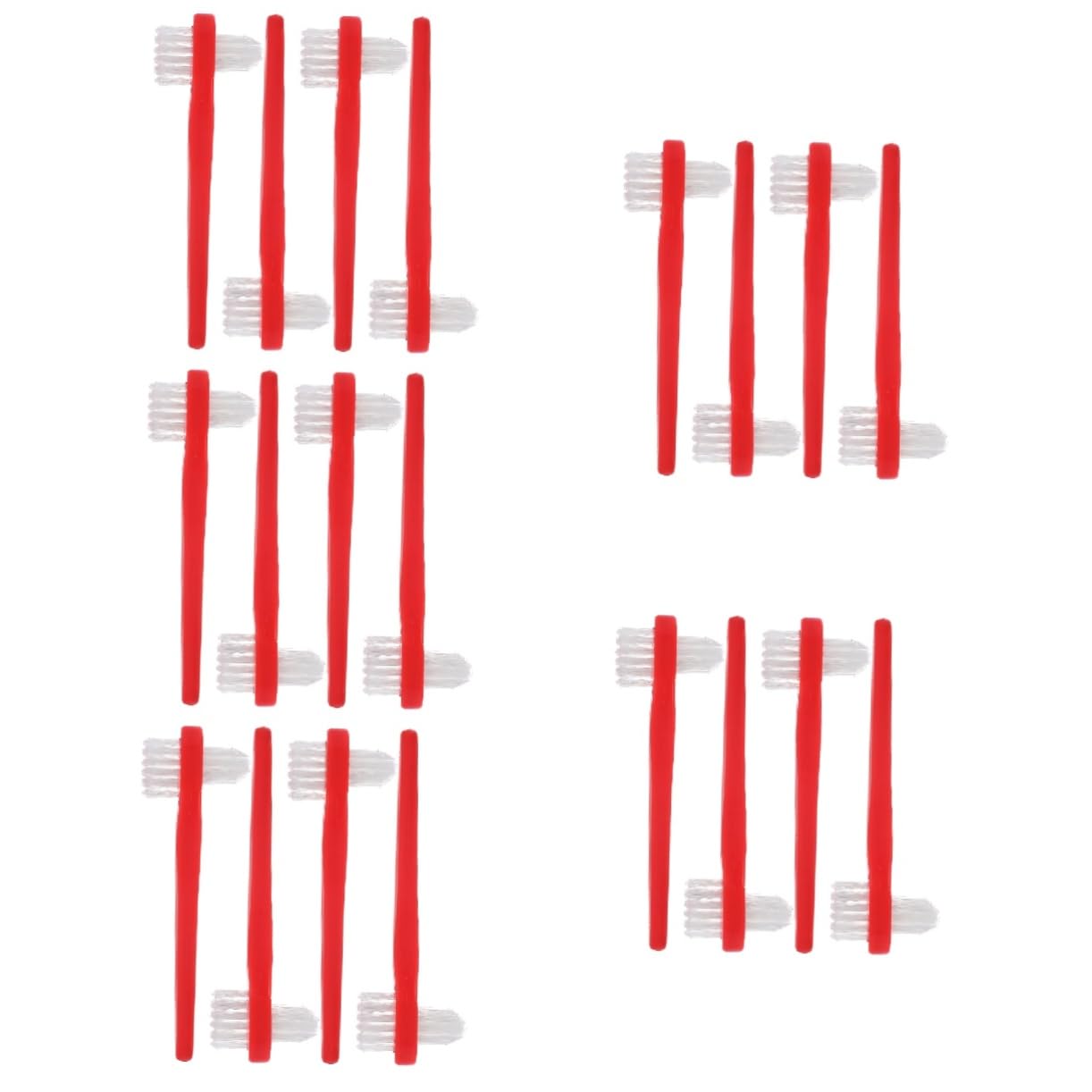 5 Set Spazzolino Dentarie Doppia Per Orale Per Viaggi Resistente E Riutilizzabile Ergonomico 4 Pezzi*5