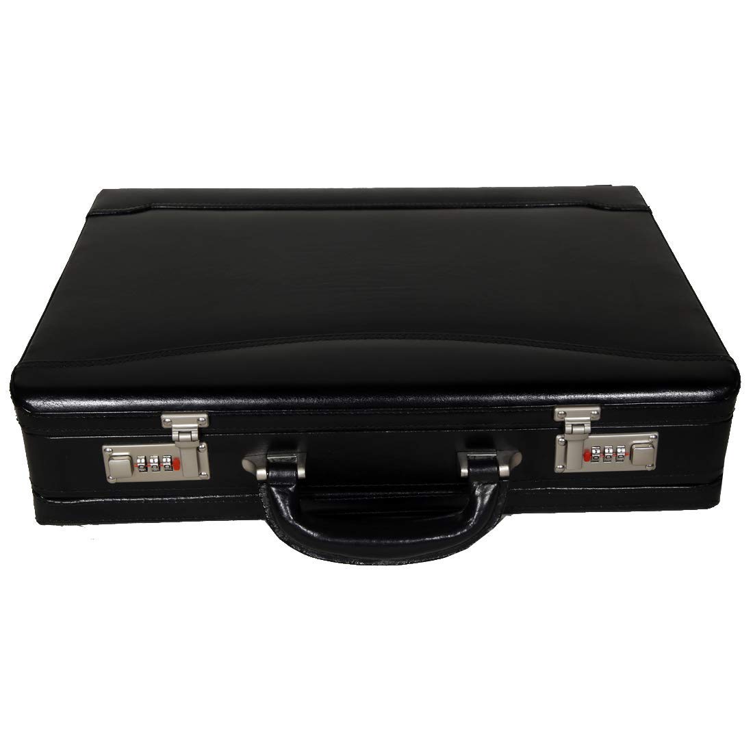Hifly Leather Briefcase for Men - Expandables - Unisex - Hard Briefcase - Office Bag - Leather Accessories - 3 Digit Combination Lock - Suitcases - 15.6" Laptop Briefcase - Leather Attache - Black (B08T1MMRY7) Amazon Price History, Amazon Price Tracker