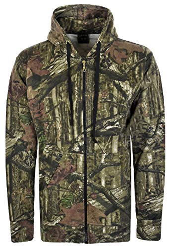 Mens Jungle Camouflage Fishing Hunting Fleece Zip Hoodie Jacket Plus Sizes S-5XL