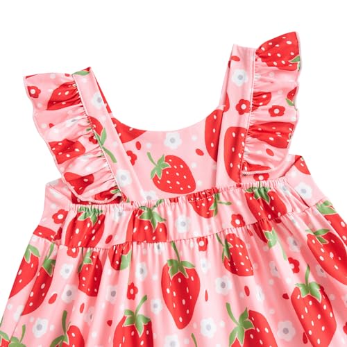 Image of Vieille Toddler Girls Summer Dress Ruffle Casual Beach Sundress 2-8 Years