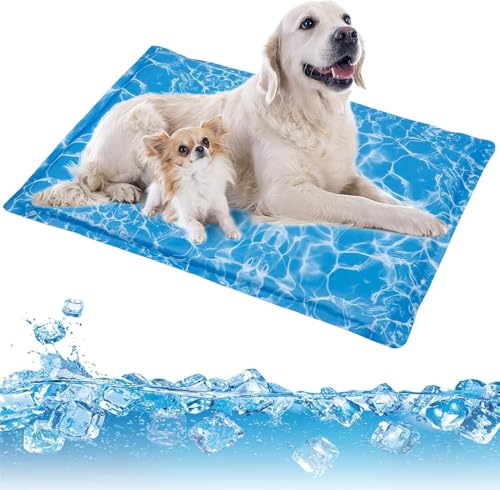 AMOSTBYペット ひんやりマット 犬 猫 冷却マット クールマット 冷感マット 冷たいマット 夏用冷却マット シェル スポンジつけ 暑さ熱中症対策 猫・犬用 防水 消臭 滑り止め 折り畳める 丸ごと洗える お手入れ簡単 繰り返し利用可能 噛み癖対応 無