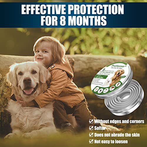 PROZADALAN [2 PCS] Collare Antipulci Cane,8 Mesi di Efficacia Protezione, Formula Naturale, Collare Antipulci Regolabili da 65 cm per Cani - 3