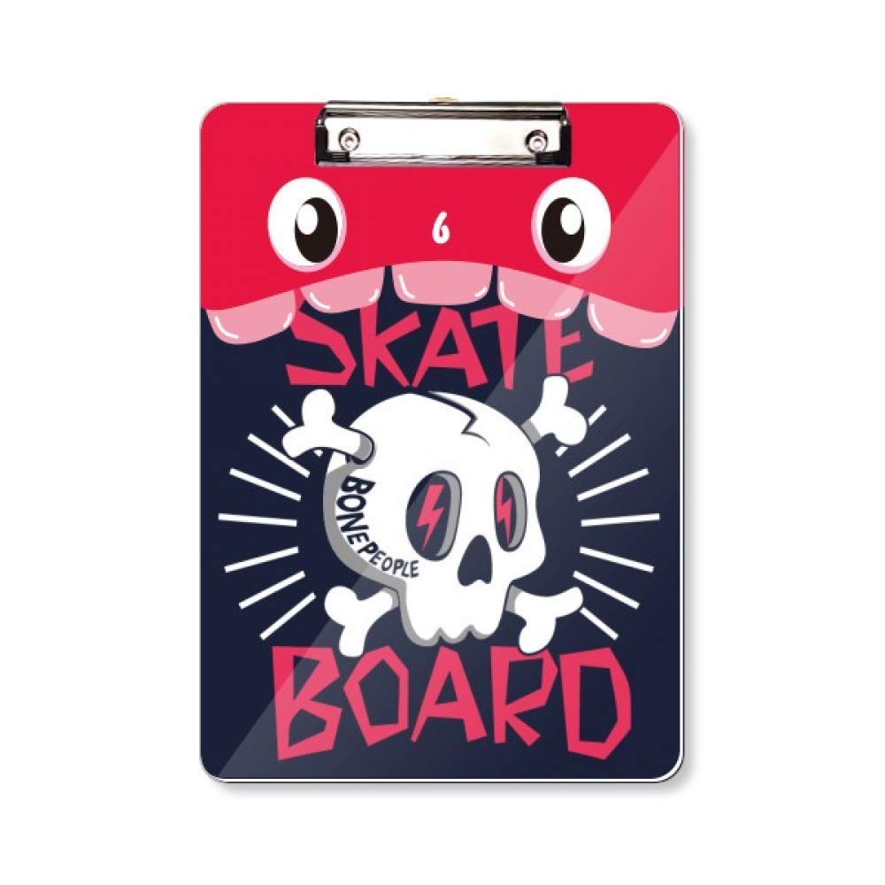 Planche de skate squelette indien A4 pour deco et skate de rue