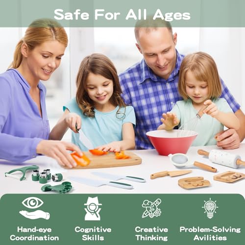 20 Pcs Kids Safe Knife Set for Real Cookin - image 3