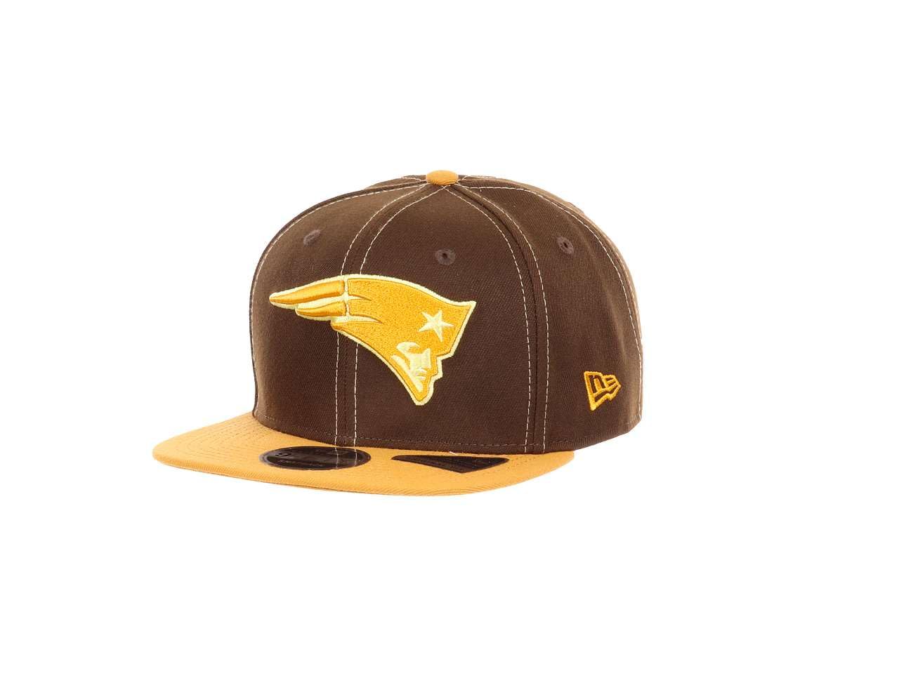 New Era New England Patriots Walnut Vegas Gold NFL 9Fifty Original Fit Snapback Cap - One-Size โ image 1