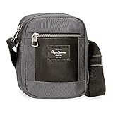 Pepe Jeans Bomber Bandolera Gris 15x19,5x6 cms Poliéster y PU