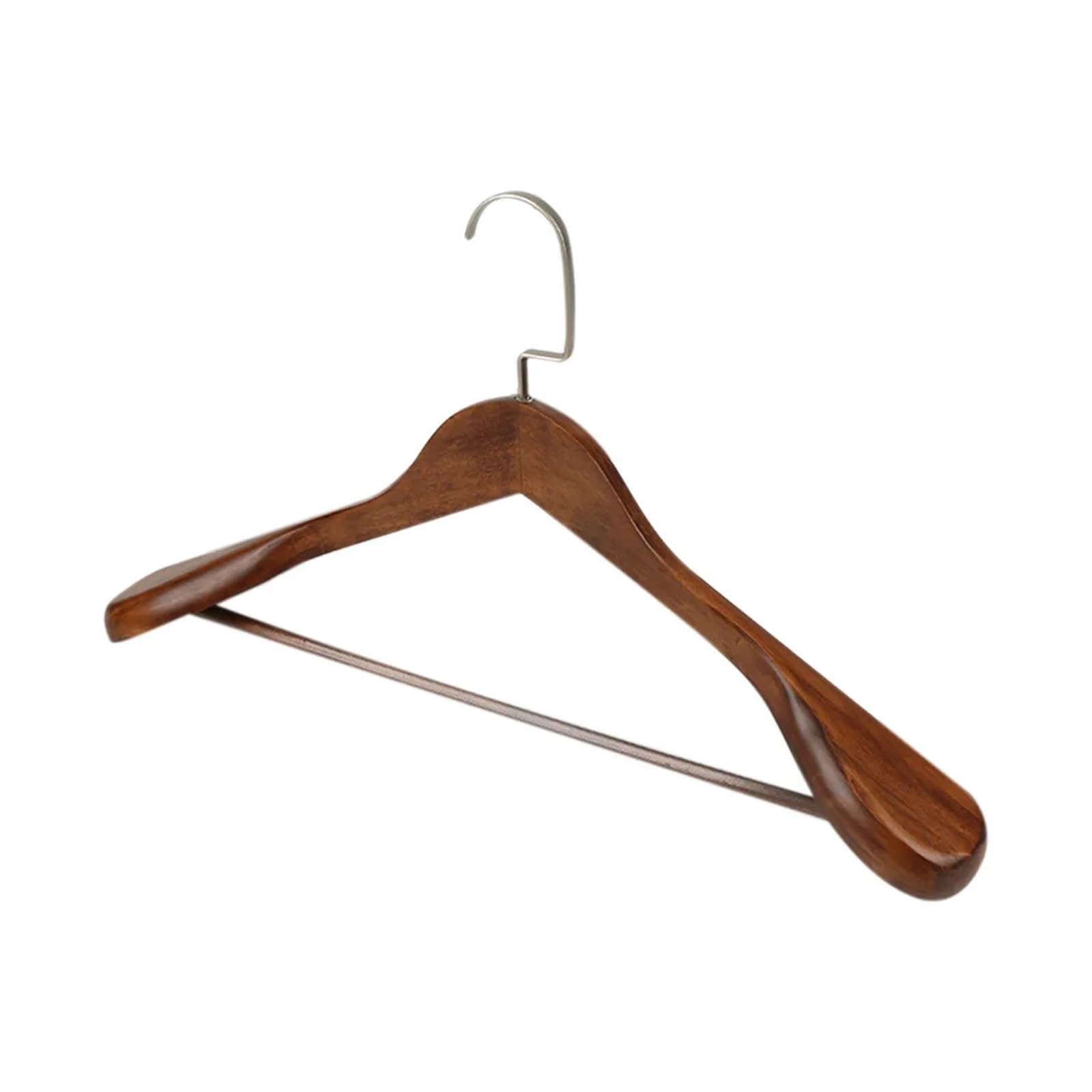 Kleiderbügel aus Holz 5 Stück breite Kleiderbügel aus Holz – Massivholz for Anzüge, Hotels, Schränke, rutschfeste, Nahtlose Wäscheständer(Color 5)