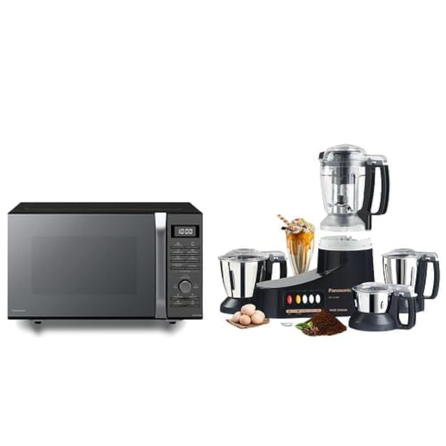 27L 4-In-1 Convection Microwave Oven, With Super Mixer Grinder, 1000W, 3 Stainless Steel Jars