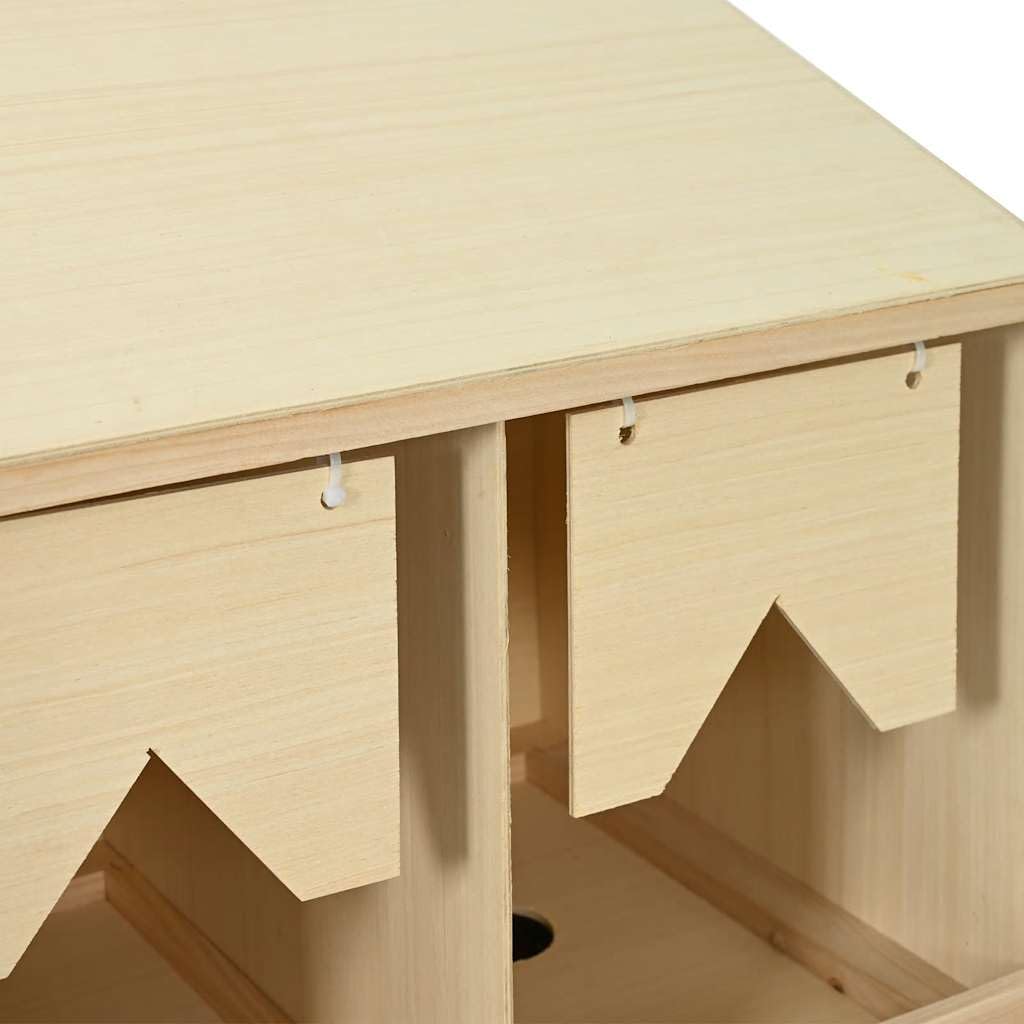 Nido para gallinero, 3 compartimentos, 93 x 40 x 65 cm, de madera de pino, nido para gallinero con función de desenrollamiento de huevos y percha