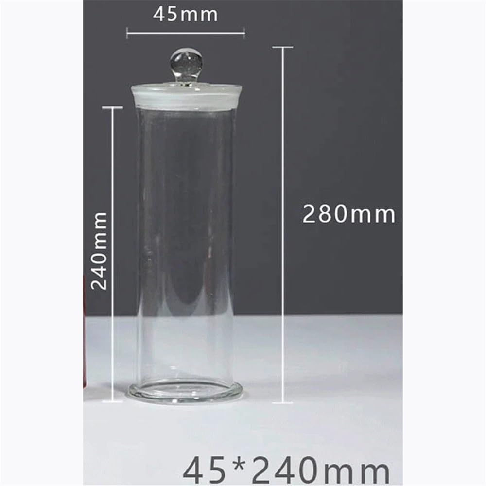 Experimento de cristalería de laboratorio con muestra de vidrio de borosilicato de alto contenido(45x240mm)