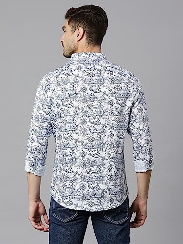 Image of Thomas Scott Men's | Printed | Full Sleeve | Slim Fit | 100% Cotton | Spread Collar | Casual Shirt