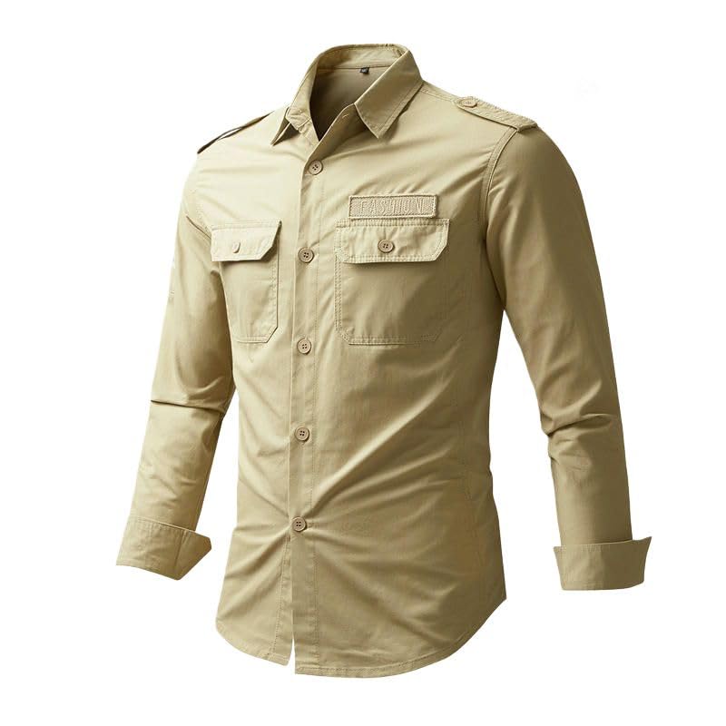 Camisa de algodón de alta calidad con diseño retro American Workwear 3